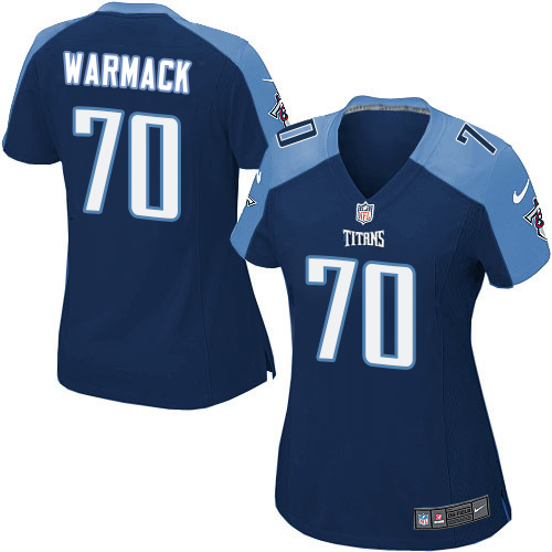 Women's Elite Chance Warmack Nike Jersey Navy Blue Alternate - #70 NFL Tennessee Titans